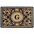 Nedia Home Nedia Home O2319G 22 x 36 in. Heavy Duty Heritage Coco Mat  Monogrammed G O2319G